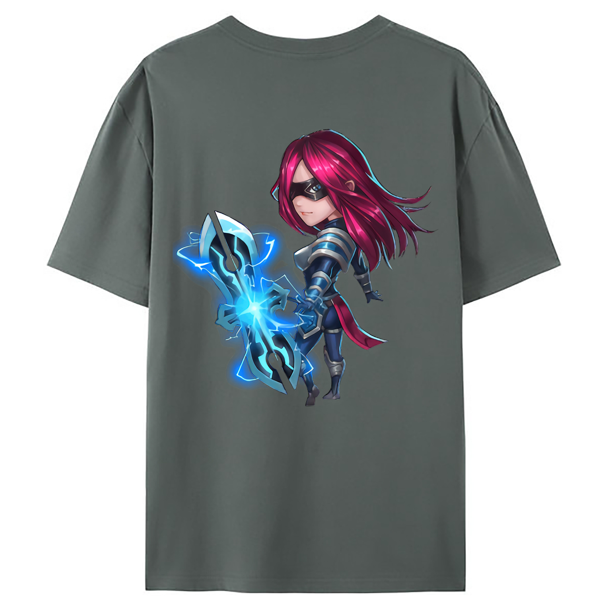 （画像用） リーグ・オブ・レジェンド League of Legends LOL 綿100％ メンズ半袖Tシャツ（バックプリント） 通気性